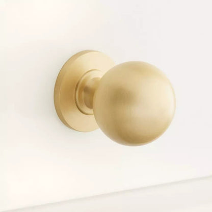 Signature Hardware 1-1/4" Rodline Solid Brass Round Cabinet Knob - Satin Brass
