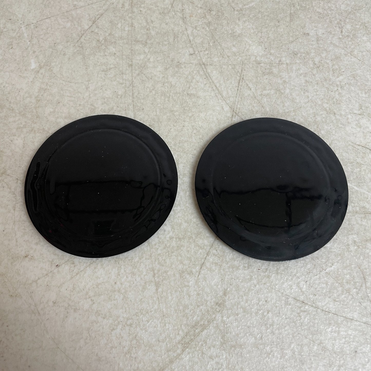 Jeep Plasticolor 000652R01 Jeep Logo Cup Holder Coaster Set 2 Pack Black PVC