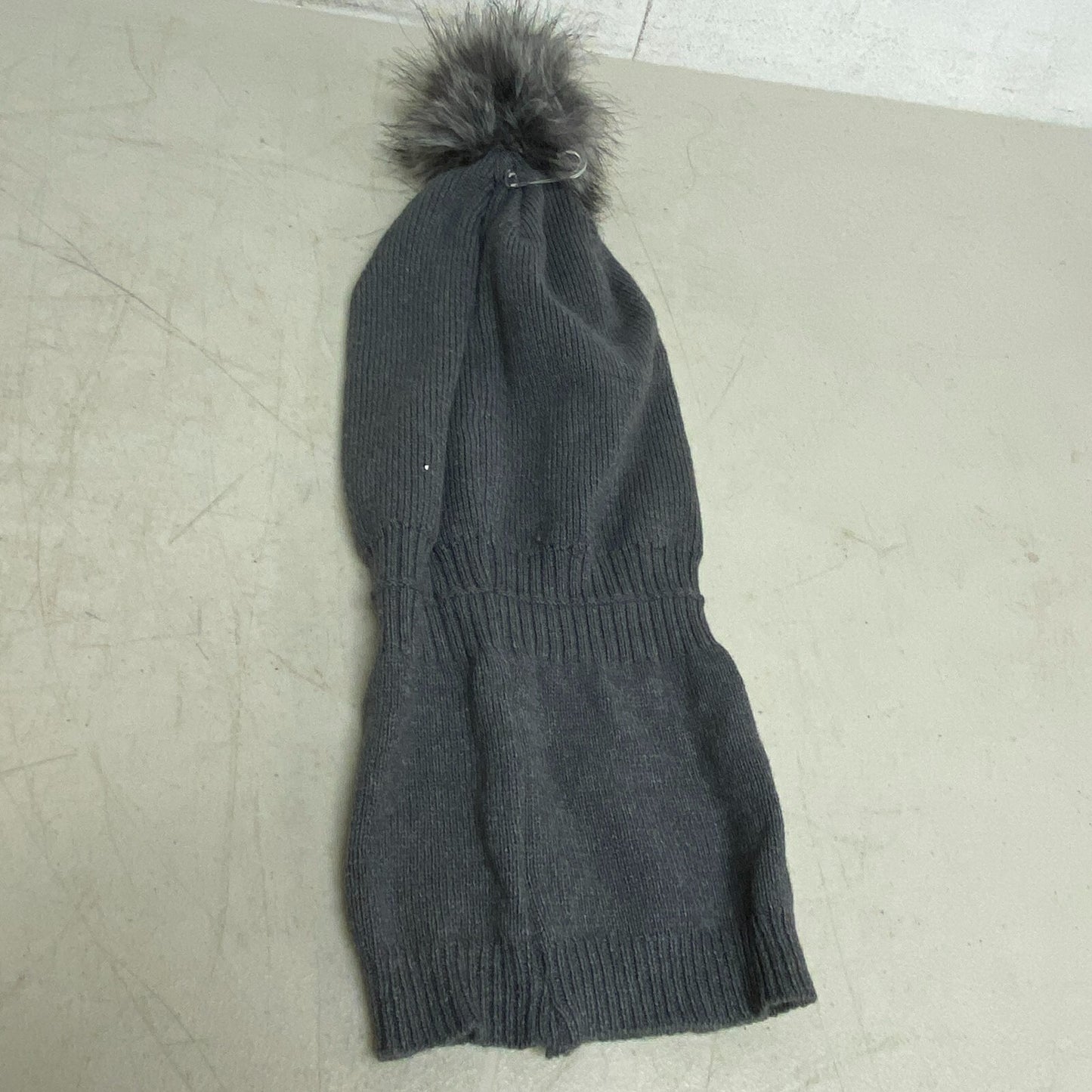 Calia Womens Slouch Beanie W/ Faux Fur Pom Beanie Heather NWT Grey CAC2202