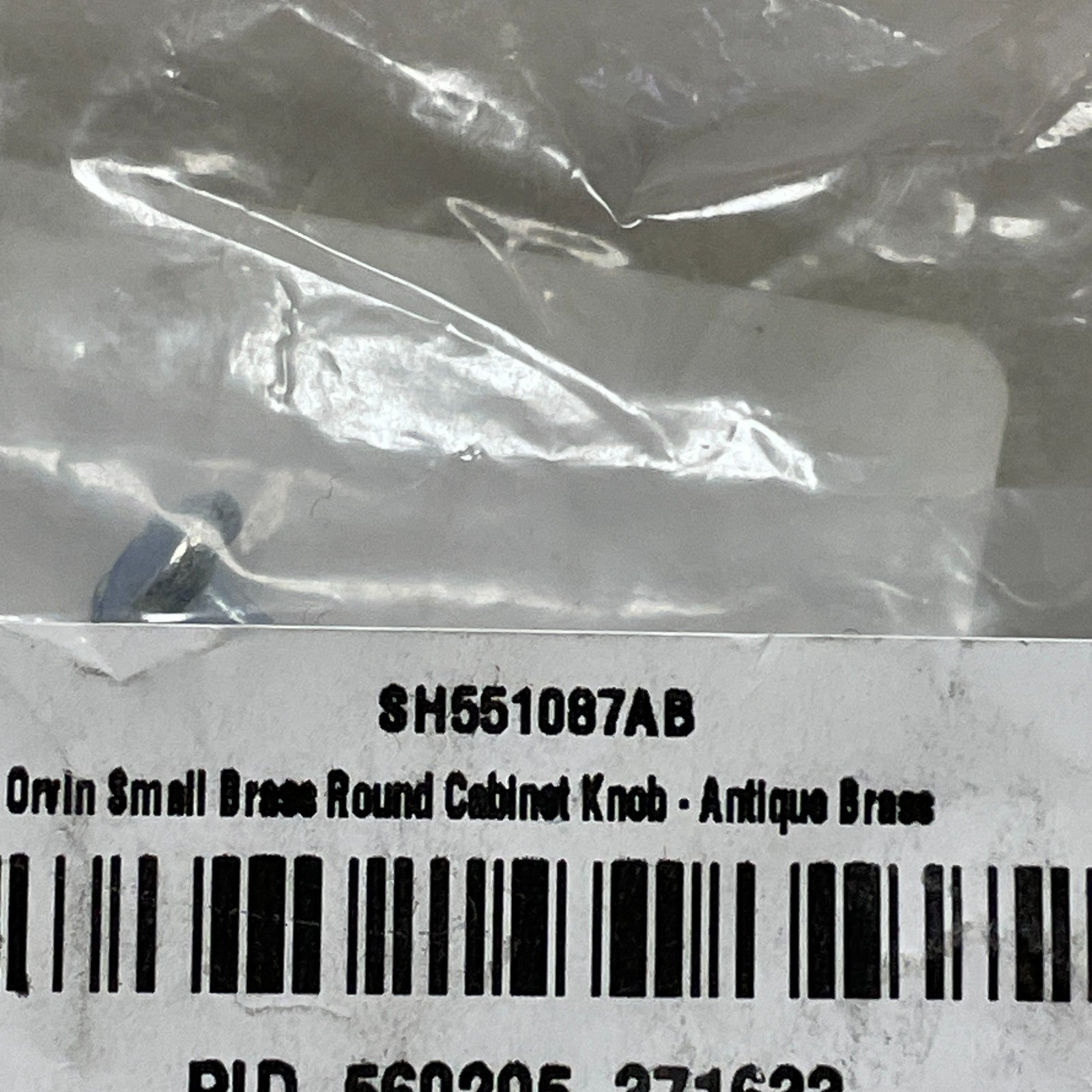 Signature Hardware Orvin small Brass Round Cabinet Knob Antique Brass