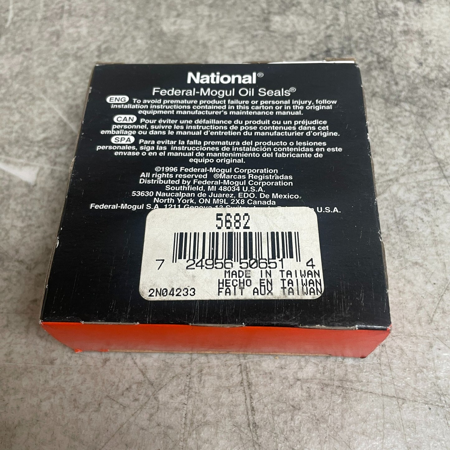 National 5682 Multi Purpose Seal Front Inner Nitrile 1985-1999 Chevrolet P30