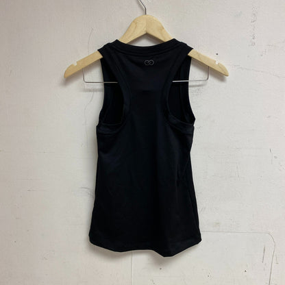 Calia Womens Rib Tank Pure Black Sleeveless Solid Stylish Trendy WAX11166