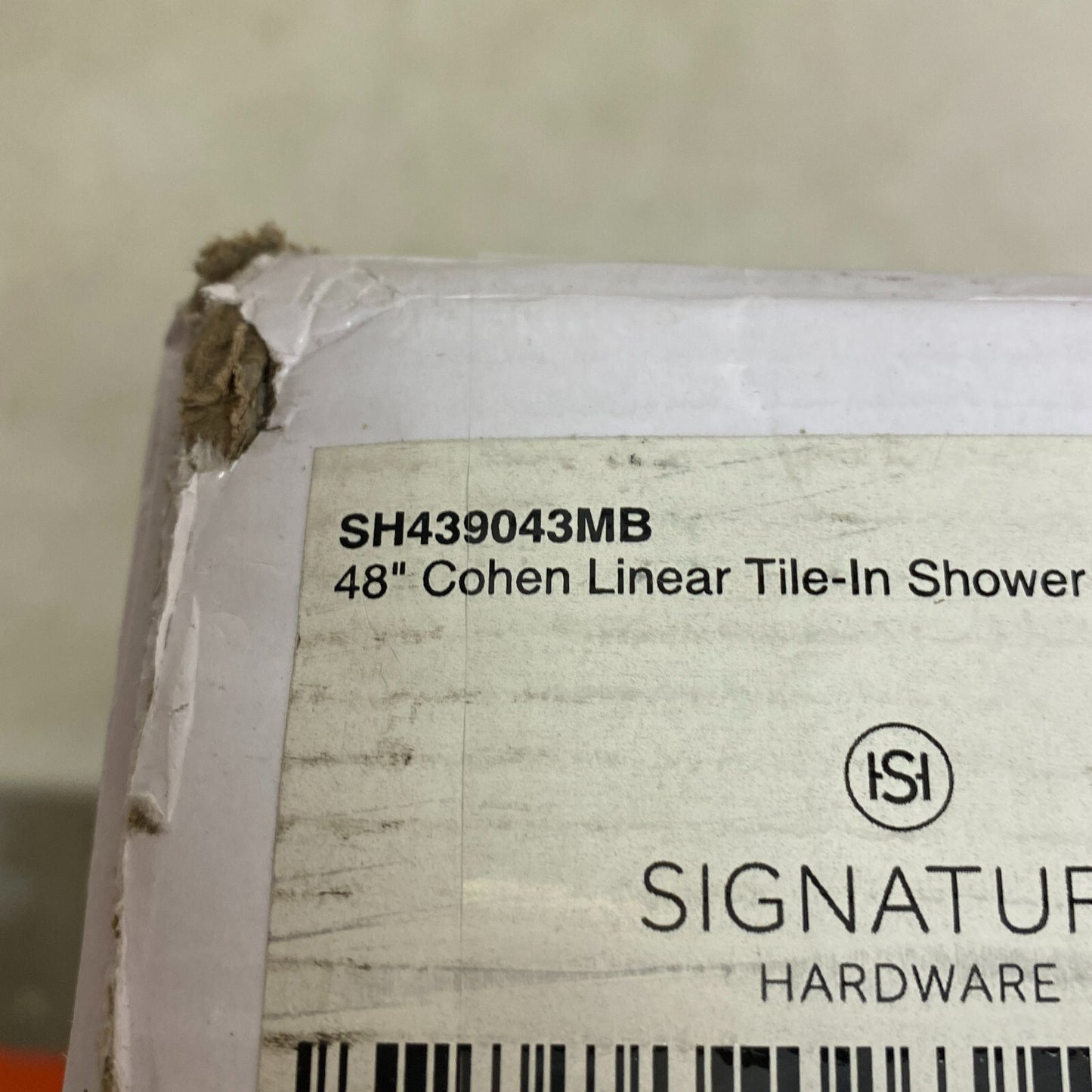 Signature Hardware 48" Cohen Linear Tile-In Shower Drain - Matte Black