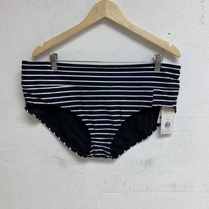 CALIA WOMENS SWIM Mid Rise BOY SHORT STRIPE BLACK WSA23500PRT Brand New!