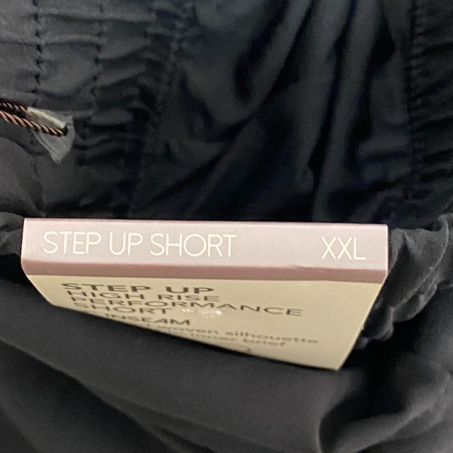 Calia Woven High Rise Petal Hem Short Pure Black Solid WAX12259