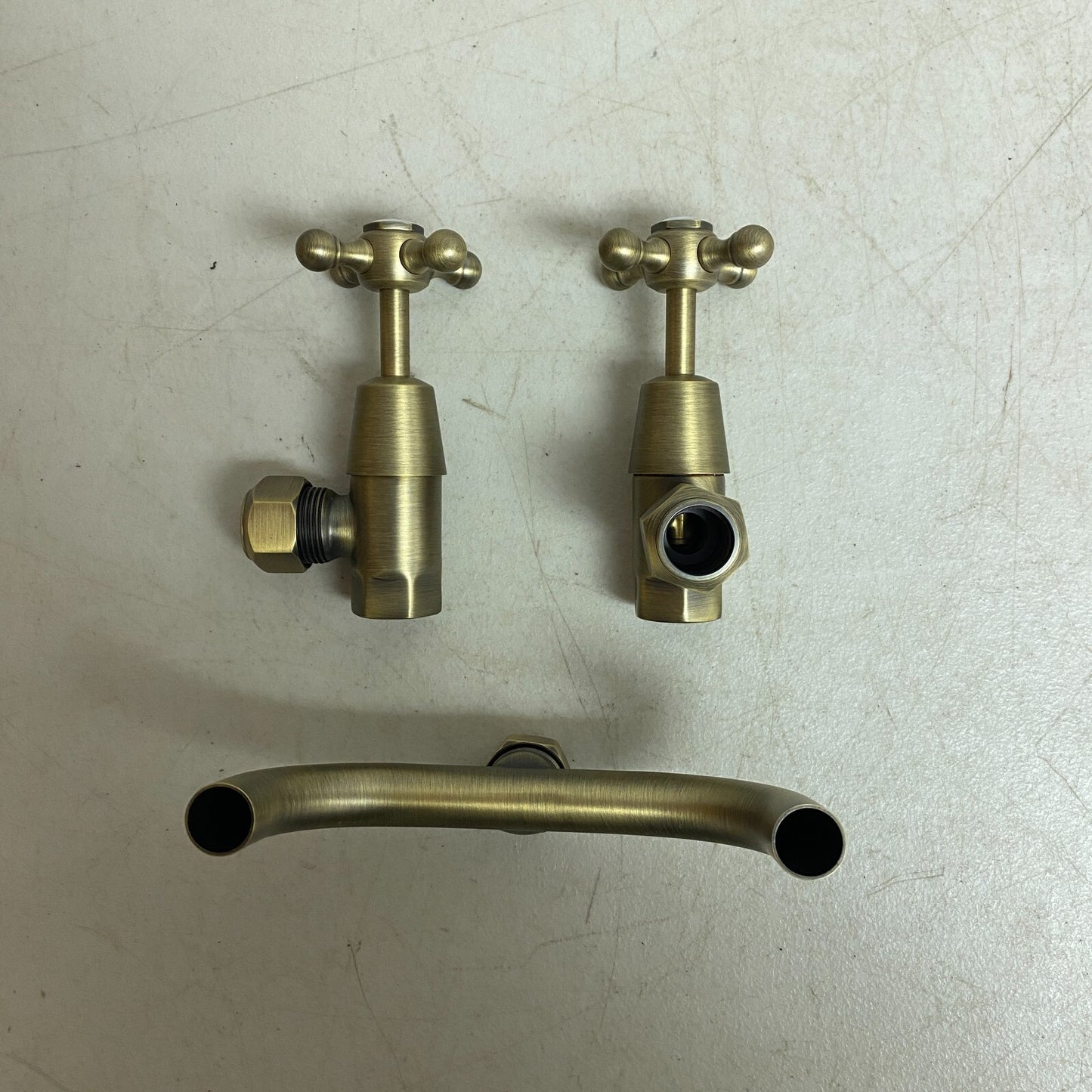 Signature Hardware Baudette Exposed Pipe Wall-Mount Shower with Rainfall Shower