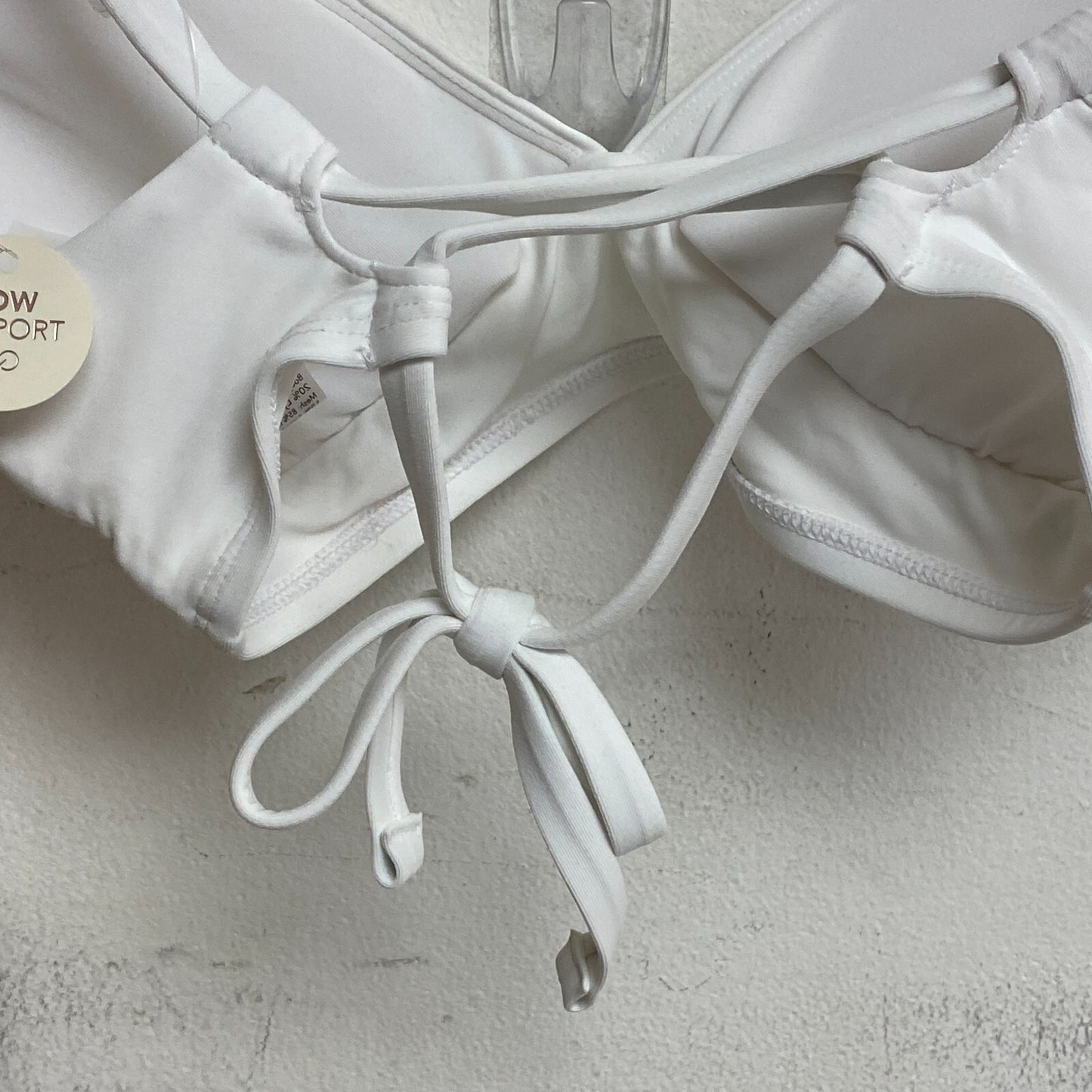 Calia Women's Low Support Triangle Bikini Top Pure White WSA23201 Brand New!