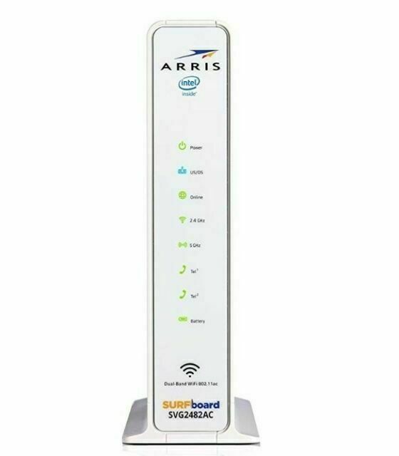Arris SurfBoard SVG2482AC White DOCSIS Internet WiFi & Voice Modem 960Mbps